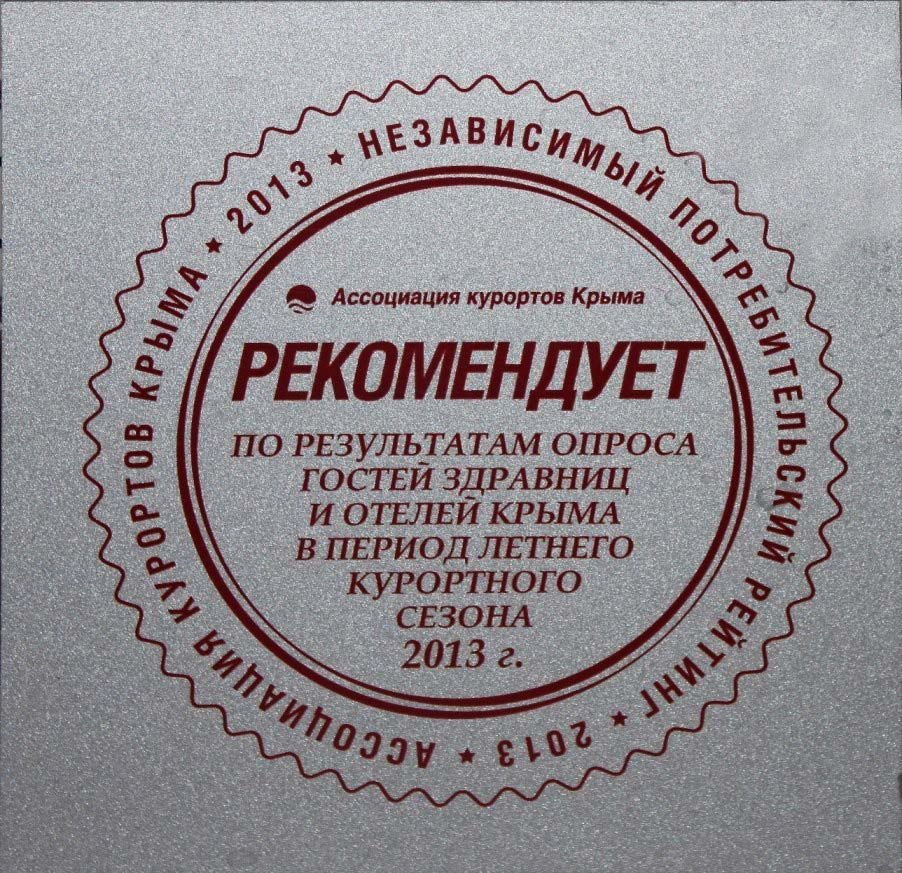 Независимый потребительский рейтинг. Ассоциация курортов Крыма. 2013